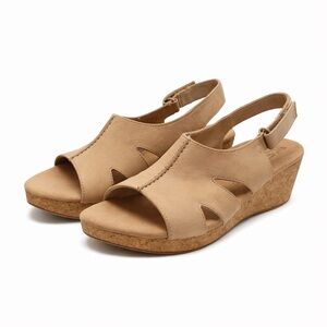 Clarks Beige Slingback Sandals